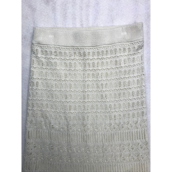 Z SUPPLY Womens Cream Pointelle Knit Maxi Skirt ZK251498 Small Ivory Boho - Picture 2 of 10